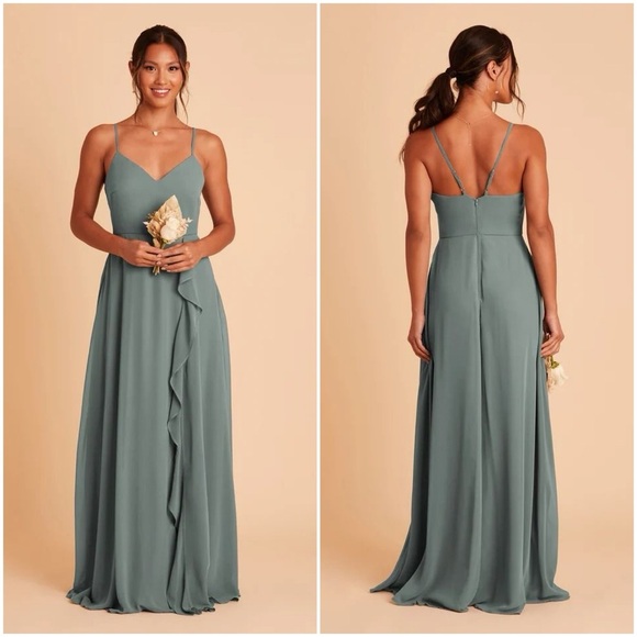 Birdy Grey Dresses & Skirts - SOLD Birdy Grey Theresa Chiffon Bridesmaid Maxi Dress in Sea Glass Green Size XL
